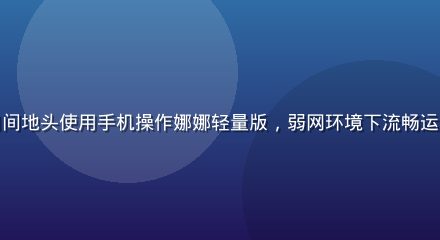 农村电商从业者在田间地头使用手机操作娜娜轻量版，弱网环境下流畅运行，展现产品适应性